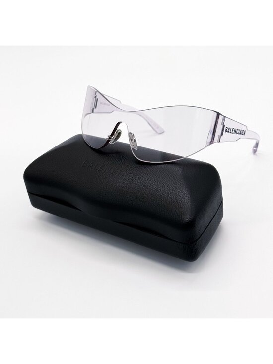 NEW BALENCIAGA BB0257S 002 SUNGLASSES CLEAR SHIELD UNISEX EYEWEAR BALENCIAGA main image 10